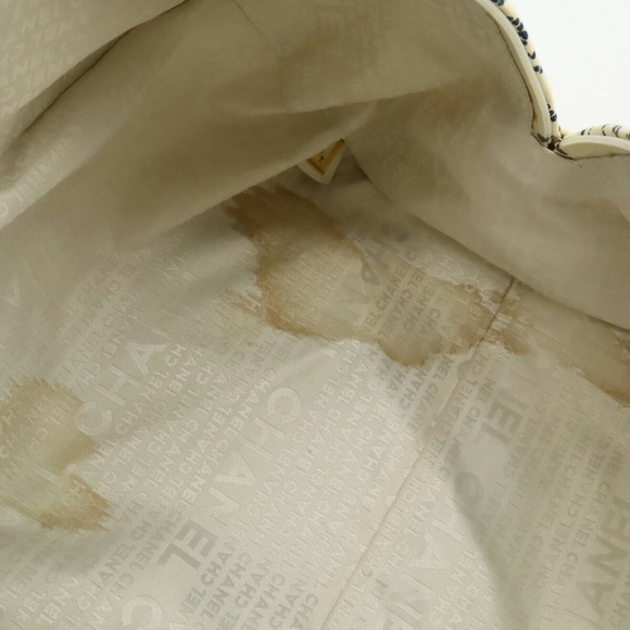 Chanel No.5 Coco Mark Arabesque Mini Boston Bag Canvas Ivory White - Picture 7 of 9